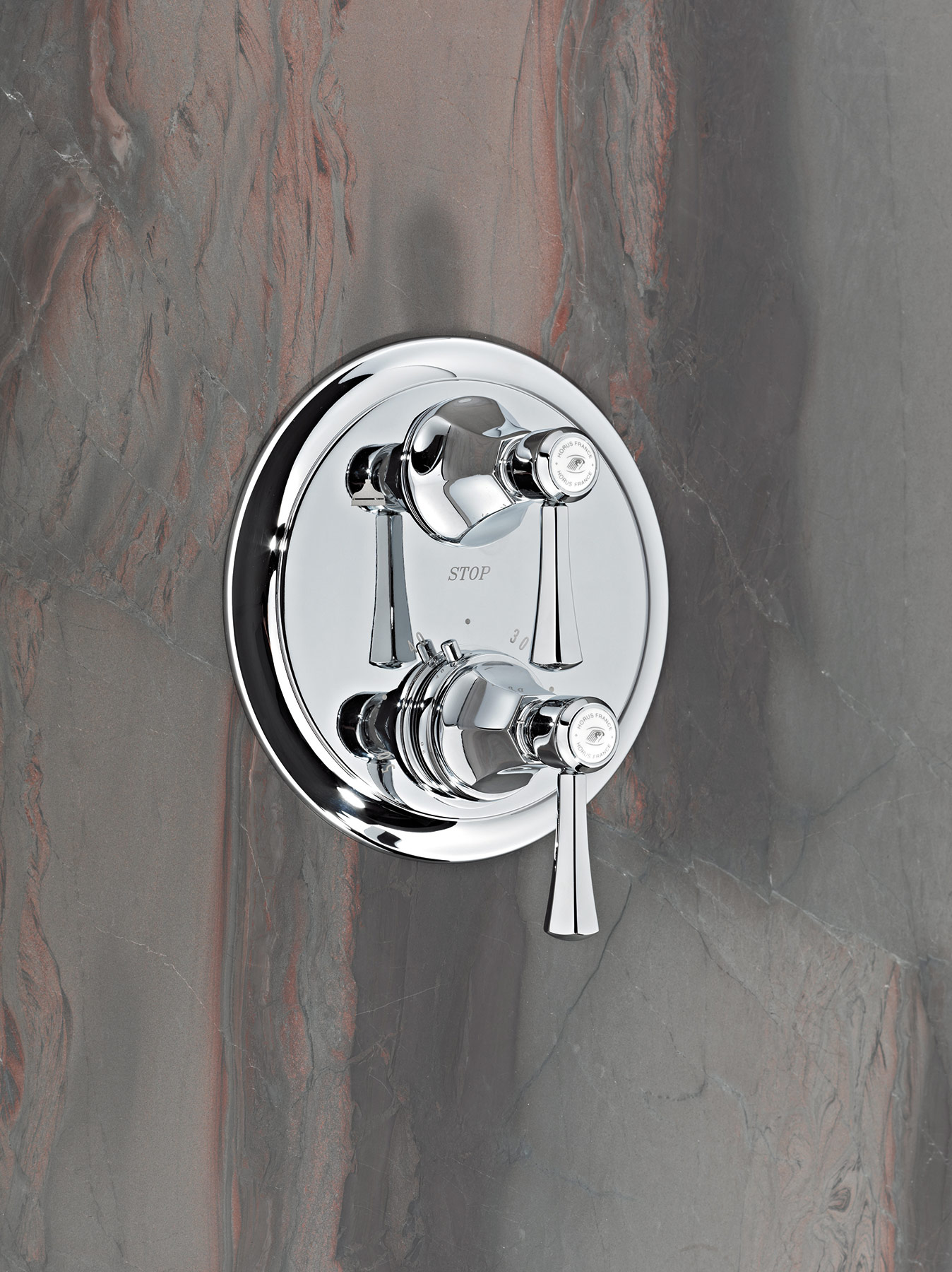Traditional Ascott Wall Mount Thermostatic Mixer