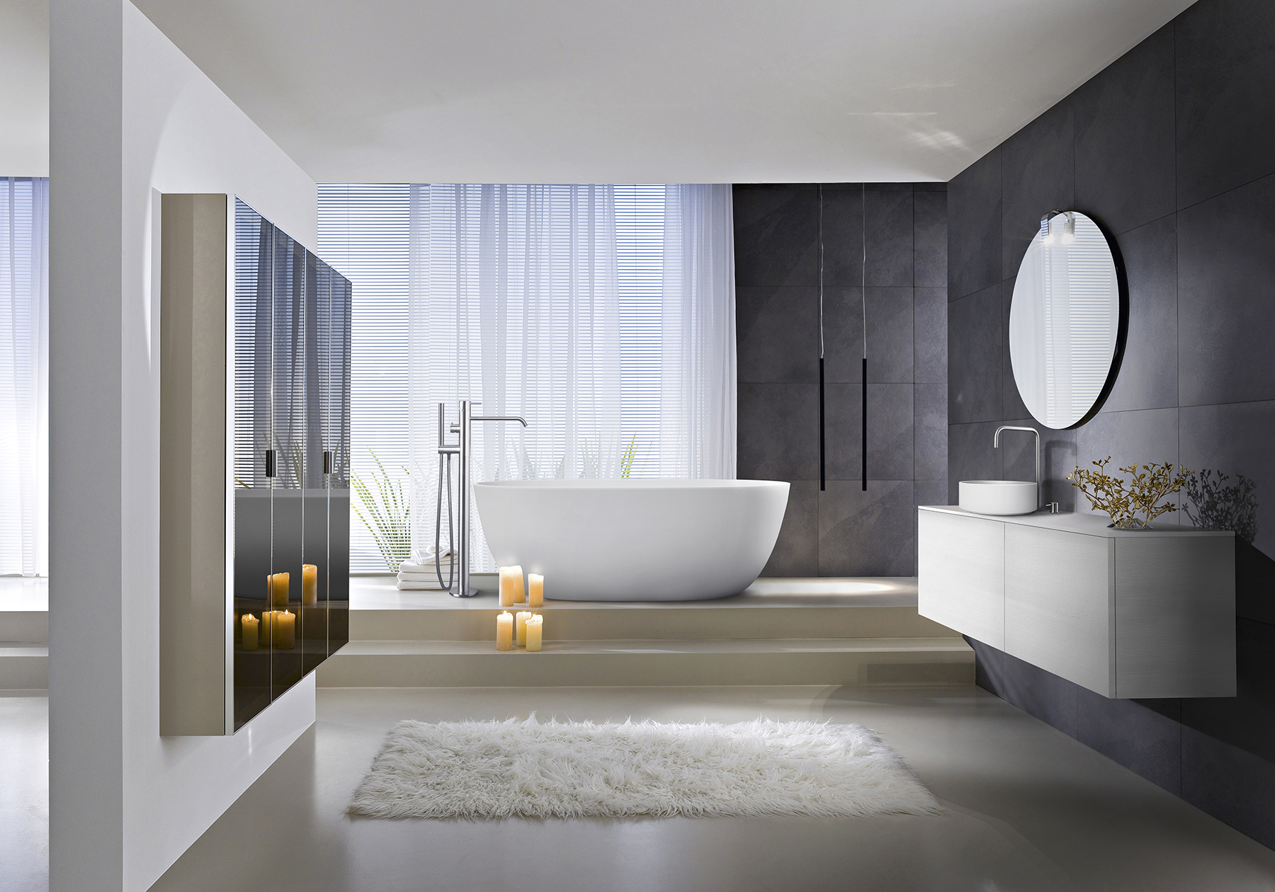 Modern Azure Freestanding Oval Bathtub