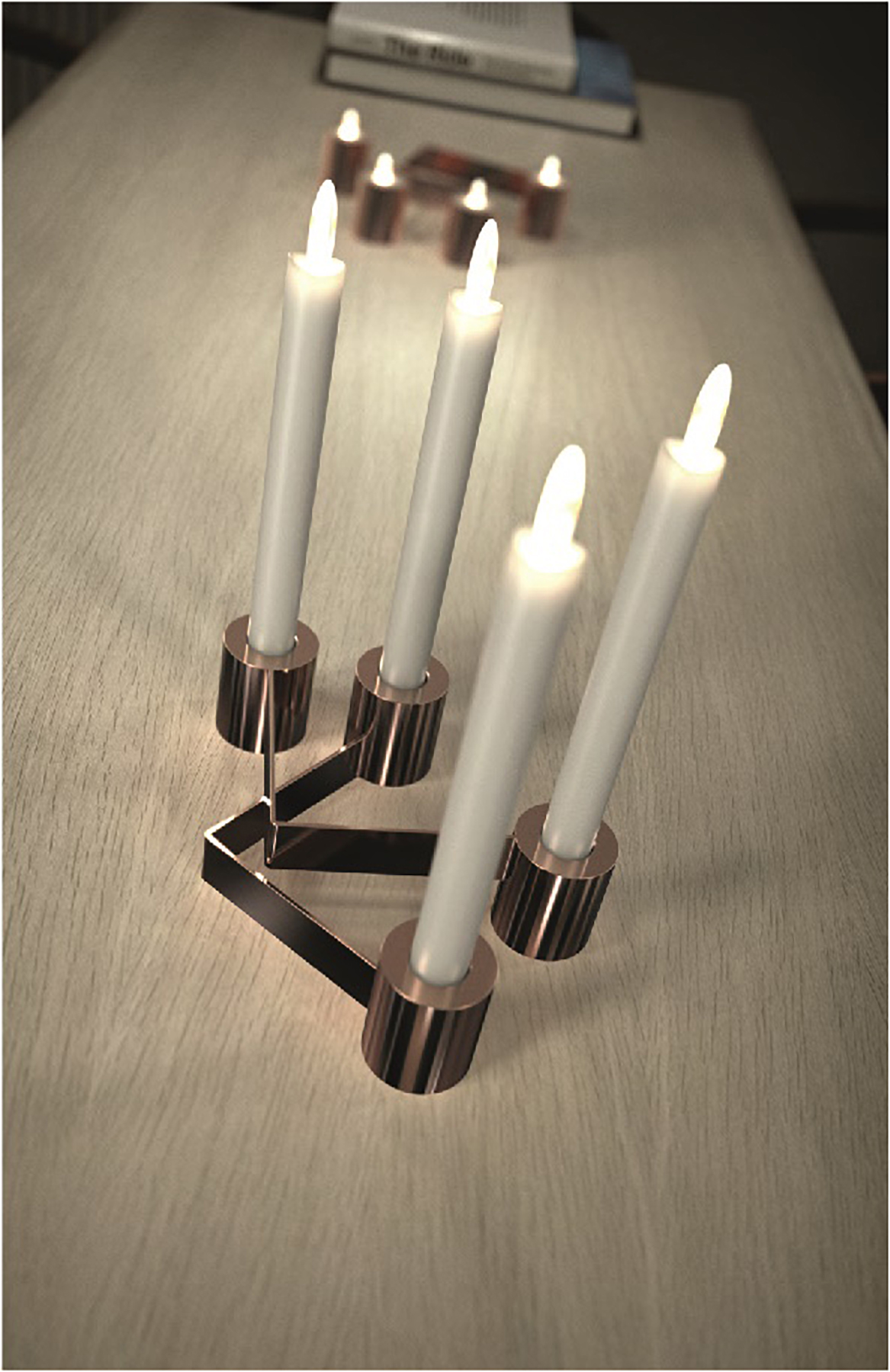 Modern Double Candlestick Holder