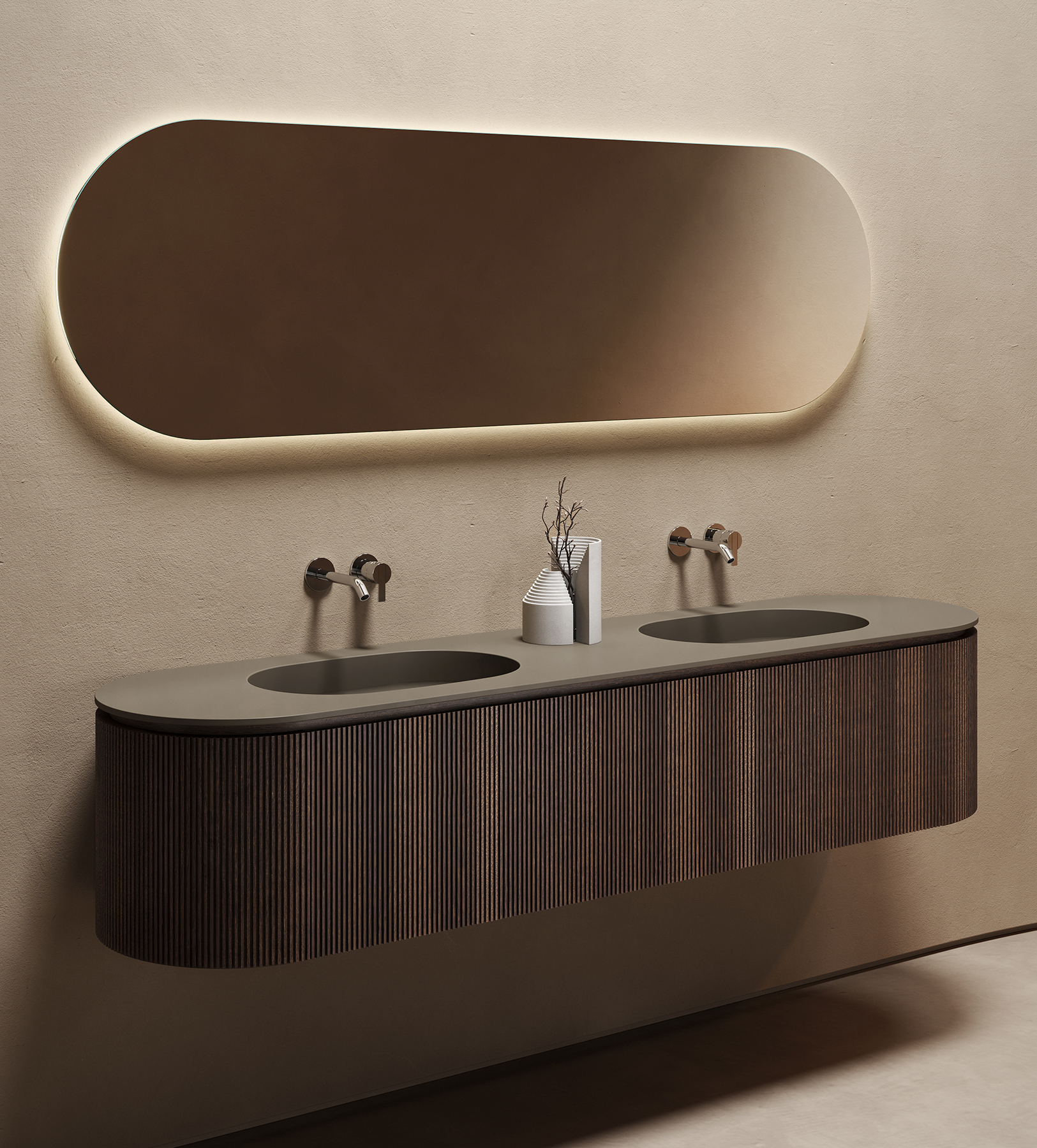 Grate Round Wall Mount Vanity