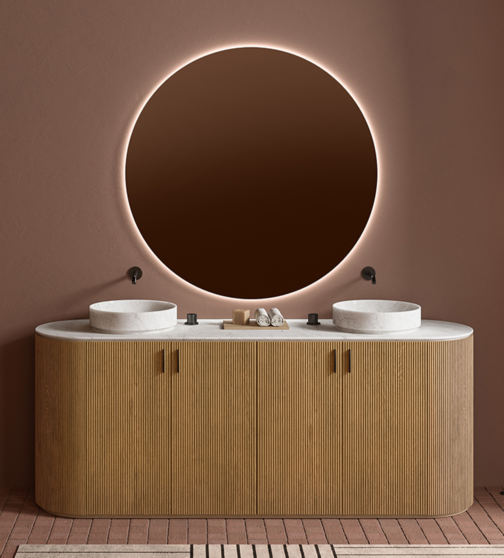 Grate Round Floorstanding Vanity