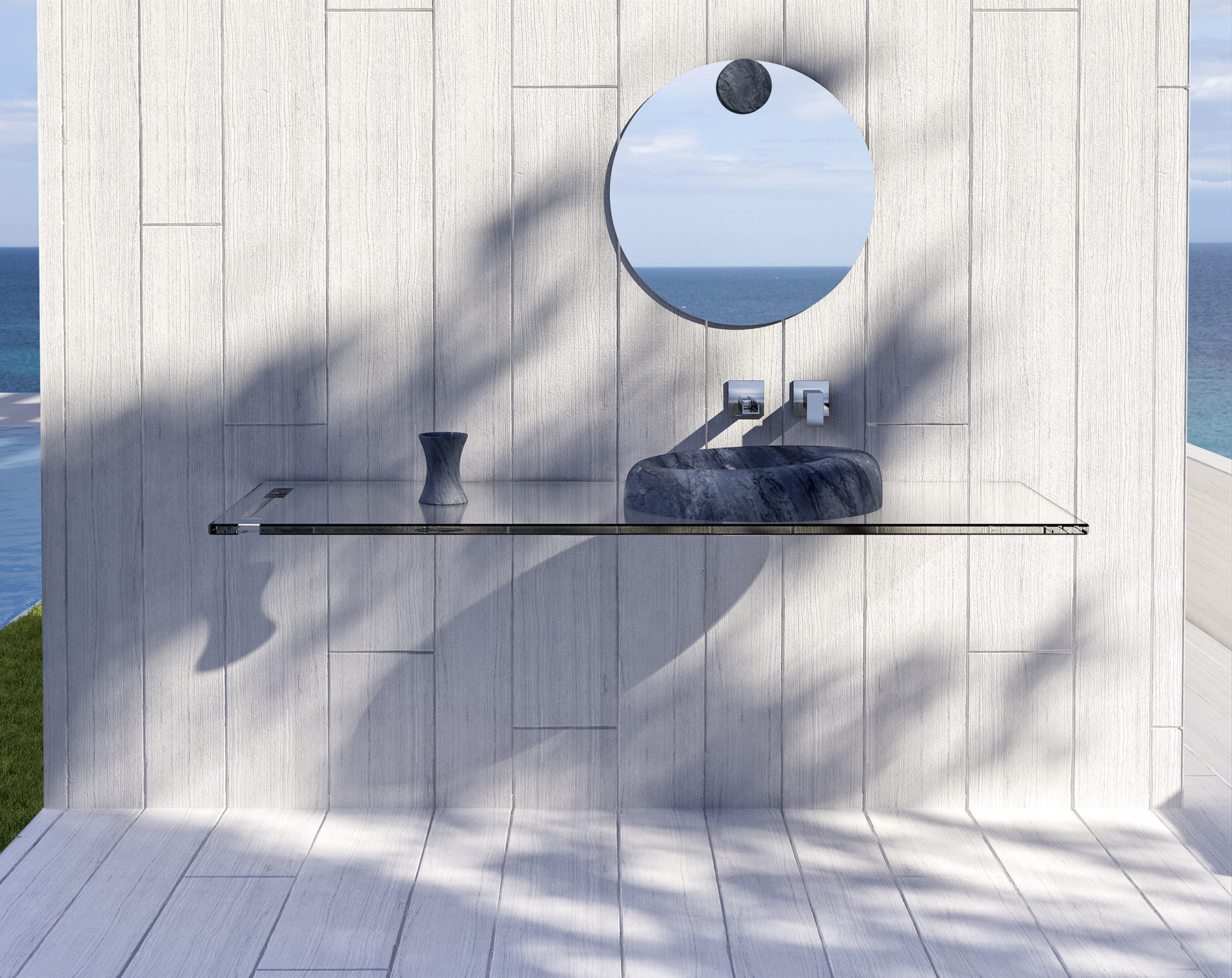 Modern Tondo Wall Mounted Mirror
